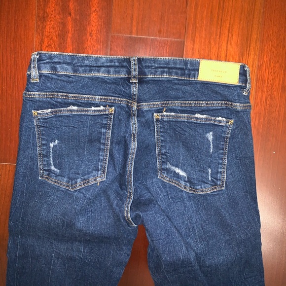 Zara Mid Rise Dark Wash Jeans - Picture 4 of 5